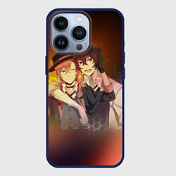 Чехол для iPhone 13 Pro Дазай и Чуя, цвет: 3D-тёмно-синий