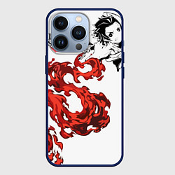 Чехол для iPhone 13 Pro Клинок, рассекающий демонов, цвет: 3D-тёмно-синий
