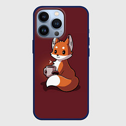 Чехол для iPhone 13 Pro Кофе любят не только люди, цвет: 3D-тёмно-синий