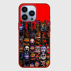 Чехол для iPhone 13 Pro Five Nights At Freddys, цвет: 3D-красный