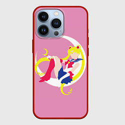 Чехол для iPhone 13 Pro Сейлор мун, цвет: 3D-красный