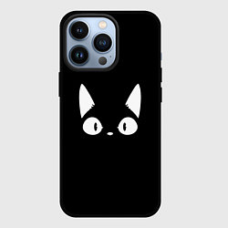 Чехол для iPhone 13 Pro Кошачья мордочка, цвет: 3D-черный