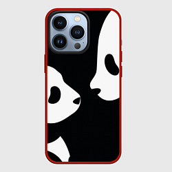 Чехол для iPhone 13 Pro Panda, цвет: 3D-красный