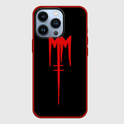 Чехол для iPhone 13 Pro Marilyn Manson, цвет: 3D-красный