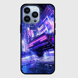 Чехол для iPhone 13 Pro Cyberpunk city, цвет: 3D-черный