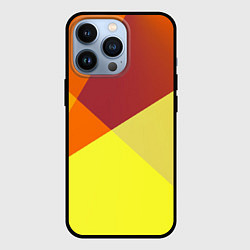 Чехол для iPhone 13 Pro Оранжевые углы, цвет: 3D-черный