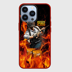 Чехол для iPhone 13 Pro PUBG, цвет: 3D-красный