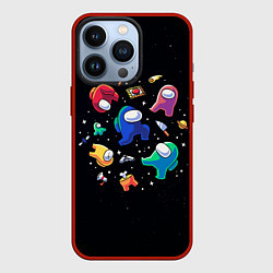 Чехол для iPhone 13 Pro Among Us, цвет: 3D-красный