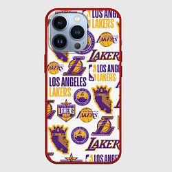 Чехол для iPhone 13 Pro LAKERS LOGO, цвет: 3D-красный