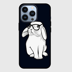 Чехол для iPhone 13 Pro Кролик Хипстер, цвет: 3D-черный