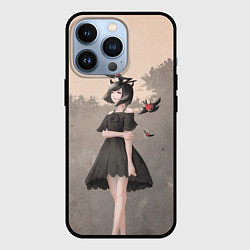 Чехол для iPhone 13 Pro Secre Swallowtail, цвет: 3D-черный