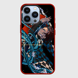 Чехол для iPhone 13 Pro КЛИНОК РАССЕКАЮЩИЙ ДЕМОНОВ, цвет: 3D-красный