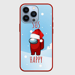 Чехол для iPhone 13 Pro SUS HAPPY AMONG US, цвет: 3D-красный