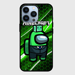 Чехол iPhone 13 Pro Among Us х Minecraft Z