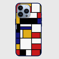 Чехол для iPhone 13 Pro Color blocking, цвет: 3D-тёмно-синий