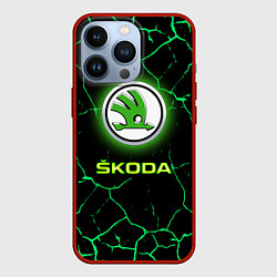 Чехол для iPhone 13 Pro SKODA, цвет: 3D-красный