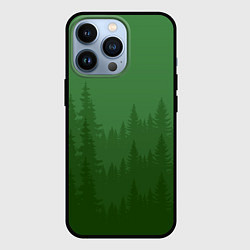 Чехол для iPhone 13 Pro Зеленый Лес, цвет: 3D-черный