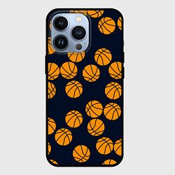 Чехол для iPhone 13 Pro Баскетбольные мячи, цвет: 3D-черный