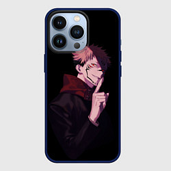 Чехол для iPhone 13 Pro МАГИЧЕСКАЯ БИТВА SUKUNA, цвет: 3D-тёмно-синий