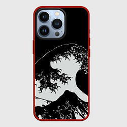 Чехол для iPhone 13 Pro Волна Канагава, цвет: 3D-красный