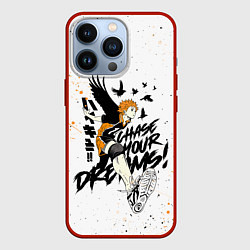 Чехол iPhone 13 Pro HAIKYU ВОЛЕЙБОЛ БРЫЗГИ КРАСОК