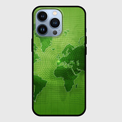 Чехол для iPhone 13 Pro Карта мира, цвет: 3D-черный