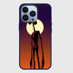 Чехол для iPhone 13 Pro Сиреноголовый Хоррор Закат, цвет: 3D-тёмно-синий