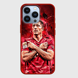 Чехол для iPhone 13 Pro Левандовски Lewandowski 9, цвет: 3D-красный