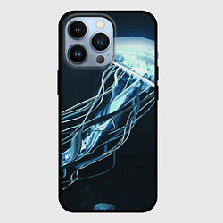 Чехол для iPhone 13 Pro Рисунок медуза, цвет: 3D-черный