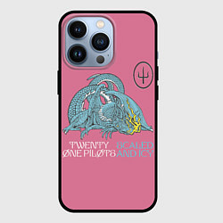 Чехол для iPhone 13 Pro 21 pilots scaled and icy dragon, цвет: 3D-черный