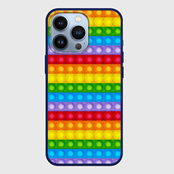 Чехол для iPhone 13 Pro Pop It, цвет: 3D-тёмно-синий