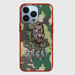 Чехол для iPhone 13 Pro Stalker 2, цвет: 3D-красный