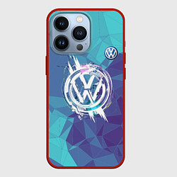 Чехол для iPhone 13 Pro VOLKSWAGEN, цвет: 3D-красный