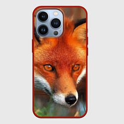 Чехол для iPhone 13 Pro Лисица охотница, цвет: 3D-красный