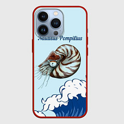 Чехол для iPhone 13 Pro Nautilus Pompilius океан, цвет: 3D-красный