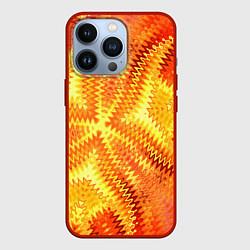Чехол iPhone 13 Pro Желто-оранжевая абстракция