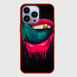 Чехол для iPhone 13 Pro Ядовитый поцелуй, цвет: 3D-красный