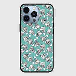 Чехол для iPhone 13 Pro Воланы на ментоловом, цвет: 3D-черный