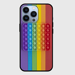 Чехол для iPhone 13 Pro ПОП ИТ ПОЛОСЫ, цвет: 3D-черный