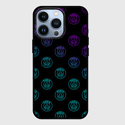 Чехол для iPhone 13 Pro PSG NEON ПСЖ НЕОН, цвет: 3D-черный