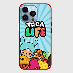 Чехол для iPhone 13 Pro Toca Life World, цвет: 3D-красный