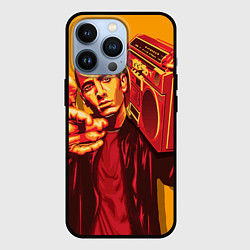 Чехол для iPhone 13 Pro Эминем с бумбоксом, цвет: 3D-черный