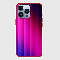 Чехол для iPhone 13 Pro Фиолетово-малиновый градиент, цвет: 3D-красный
