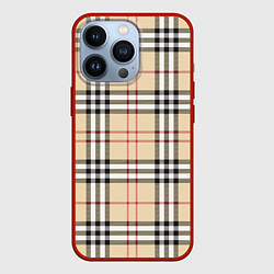 Чехол iPhone 13 Pro Клетчатый принт в стиле Burberry