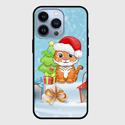 Чехол iPhone 13 Pro Тигренок новогодний 2022