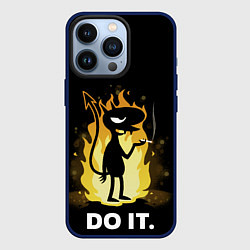 Чехол для iPhone 13 Pro Чертенок Do it, цвет: 3D-тёмно-синий