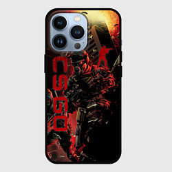 Чехол для iPhone 13 Pro CS GO SPECIAL OPERATION RED ALERT SKIN КС ГО КРАСН, цвет: 3D-черный