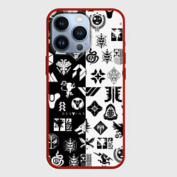 Чехол iPhone 13 Pro DESTINY LOGOBOMBING ЧЁРНО БЕЛОЕ