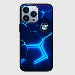 Чехол iPhone 13 Pro BMW LOGO 3Д ПЛИТЫ ГЕОМЕТРИЯ