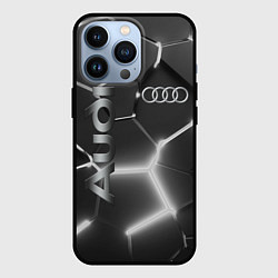 Чехол для iPhone 13 Pro AUDI GREY 3D ПЛИТЫ, цвет: 3D-черный